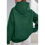 Unisex Kapşonlu Oversize Kalıp Sweatshirt (Yeşil)